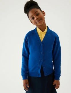 M&S Collection Cardigans Girls' Cotton Regular Fit School Cardigan (2-16 Yrs) -SCHOOL UNIFORM Sales SD 04 T93 2279 RA X EC 0