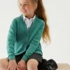 M&S Collection Cardigans Girls' Cotton Regular Fit School Cardigan (2-16 Yrs) -SCHOOL UNIFORM Sales SD 04 T93 2279 XS X EC 0