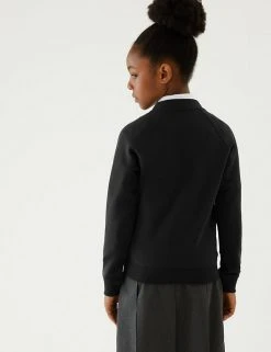 M&S Collection Cardigans Girls' Cotton Regular Fit School Cardigan (2-16 Yrs) -SCHOOL UNIFORM Sales SD 04 T93 2279 Y0 X EC 2