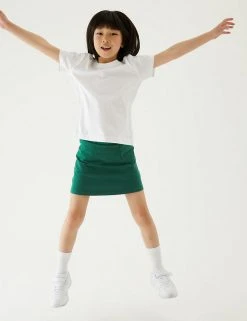 M&S Collection Shorts Girls' Cotton With Stretch Sports Skorts (2-16 Yrs) -SCHOOL UNIFORM Sales SD 04 T93 5252 EE X EC 0