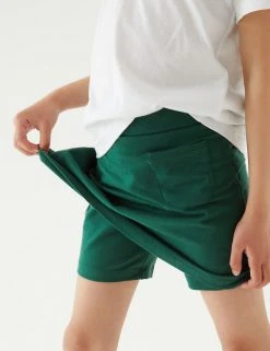 M&S Collection Shorts Girls' Cotton With Stretch Sports Skorts (2-16 Yrs) -SCHOOL UNIFORM Sales SD 04 T93 5252 EE X EC 1