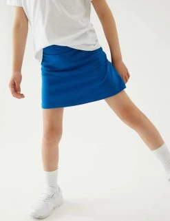 M&S Collection Shorts Girls' Cotton With Stretch Sports Skorts (2-16 Yrs) -SCHOOL UNIFORM Sales SD 04 T93 5252 RA X EC 2