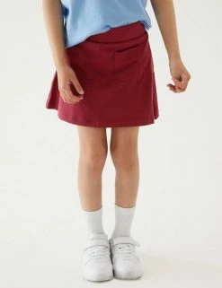 M&S Collection Shorts Girls' Cotton With Stretch Sports Skorts (2-16 Yrs) -SCHOOL UNIFORM Sales SD 04 T93 5252 XM X EC 1