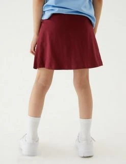 M&S Collection Shorts Girls' Cotton With Stretch Sports Skorts (2-16 Yrs) -SCHOOL UNIFORM Sales SD 04 T93 5252 XM X EC 2