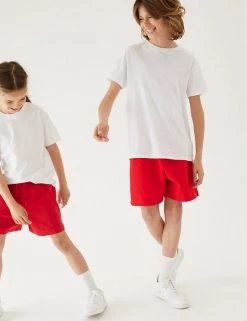 M&S Collection Unisex Pure Cotton Sports Shorts (2-16 Yrs) 40 M&S Collection Unisex Pure Cotton Sports Shorts (2-16 Yrs) -SCHOOL UNIFORM Sales SD 04 T93 5254 B0 X EC 0