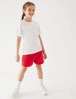 M&S Collection Unisex Pure Cotton Sports Shorts (2-16 Yrs) 43 M&S Collection Unisex Pure Cotton Sports Shorts (2-16 Yrs) -SCHOOL UNIFORM Sales SD 04 T93 5254 B0 X EC 2