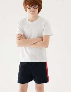 M&S Collection Unisex Pure Cotton Sports Shorts (2-16 Yrs) 49 M&S Collection Unisex Pure Cotton Sports Shorts (2-16 Yrs) -SCHOOL UNIFORM Sales SD 04 T93 5254 B4 X EC 2