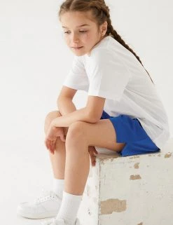 M&S Collection Unisex Pure Cotton Sports Shorts (2-16 Yrs) 61 M&S Collection Unisex Pure Cotton Sports Shorts (2-16 Yrs) -SCHOOL UNIFORM Sales SD 04 T93 5254 RA X EC 2