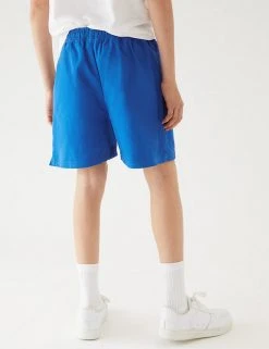 M&S Collection Unisex Pure Cotton Sports Shorts (2-16 Yrs) 63 M&S Collection Unisex Pure Cotton Sports Shorts (2-16 Yrs) -SCHOOL UNIFORM Sales SD 04 T93 5254 RA X EC 4