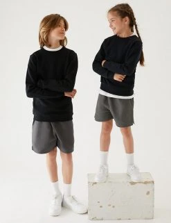 M&S Collection Unisex Pure Cotton Sports Shorts (2-16 Yrs) 52 M&S Collection Unisex Pure Cotton Sports Shorts (2-16 Yrs) -SCHOOL UNIFORM Sales SD 04 T93 5254 T3 X EC 0