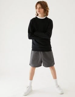 M&S Collection Unisex Pure Cotton Sports Shorts (2-16 Yrs) 54 M&S Collection Unisex Pure Cotton Sports Shorts (2-16 Yrs) -SCHOOL UNIFORM Sales SD 04 T93 5254 T3 X EC 1
