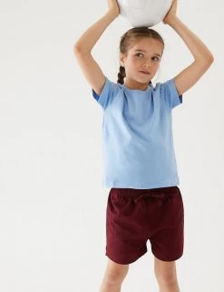 M&S Collection Unisex Pure Cotton Sports Shorts (2-16 Yrs) 36 M&S Collection Unisex Pure Cotton Sports Shorts (2-16 Yrs) -SCHOOL UNIFORM Sales SD 04 T93 5254 XM X EC 1