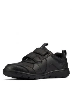 CLARKS Kids' Leather Riptape School Shoes (Kid Size 10-4) 10 CLARKS Kids' Leather Riptape School Shoes (Kid Size 10-4) -SCHOOL UNIFORM Sales SD 08 T94 3008 Y0 X EC 3