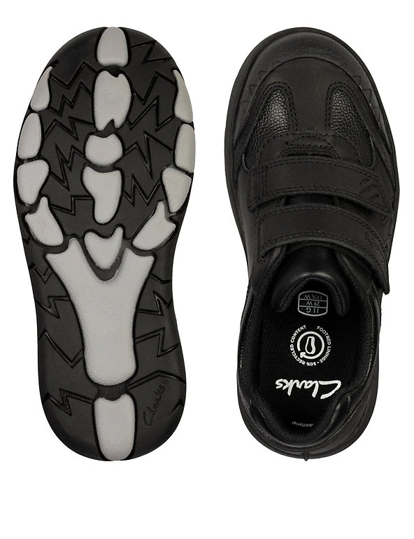 CLARKS Kids' Leather Riptape School Shoes (Kid Size 10-2.5) 4 CLARKS Kids' Leather Riptape School Shoes (Kid Size 10-2.5) - Image 2