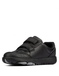 CLARKS Kids' Leather Riptape School Shoes (Kid Size 10-2.5) 10 CLARKS Kids' Leather Riptape School Shoes (Kid Size 10-2.5) -SCHOOL UNIFORM Sales SD 08 T94 3012 Y0 X EC 3