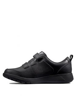 CLARKS Kids' Leather Riptape School Shoes (Youth Size 3-9.5) 9 CLARKS Kids' Leather Riptape School Shoes (Youth Size 3-9.5) -SCHOOL UNIFORM Sales SD 08 T94 3107 Y0 X EC 2