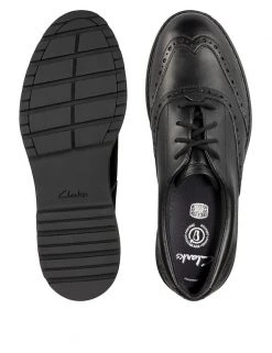CLARKS Shoes Kids' Leather Brogues (Youth Size 3-9) -SCHOOL UNIFORM Sales SD 08 T94 3158 Y0 X EC 1