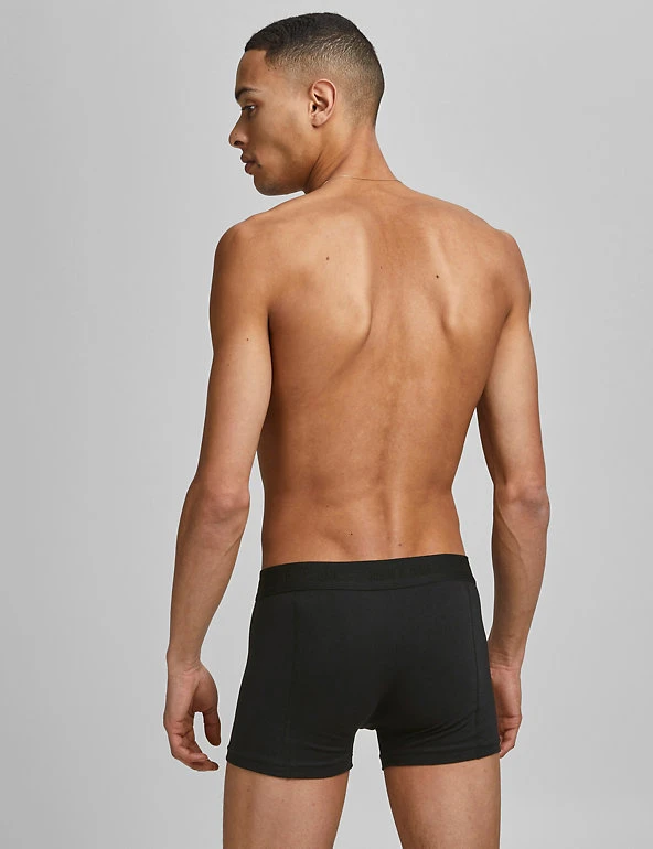 JACK & JONES Underwear 3pk Cotton Rich Trunks 3 JACK & JONES Underwear 3pk Cotton Rich Trunks - Image 2